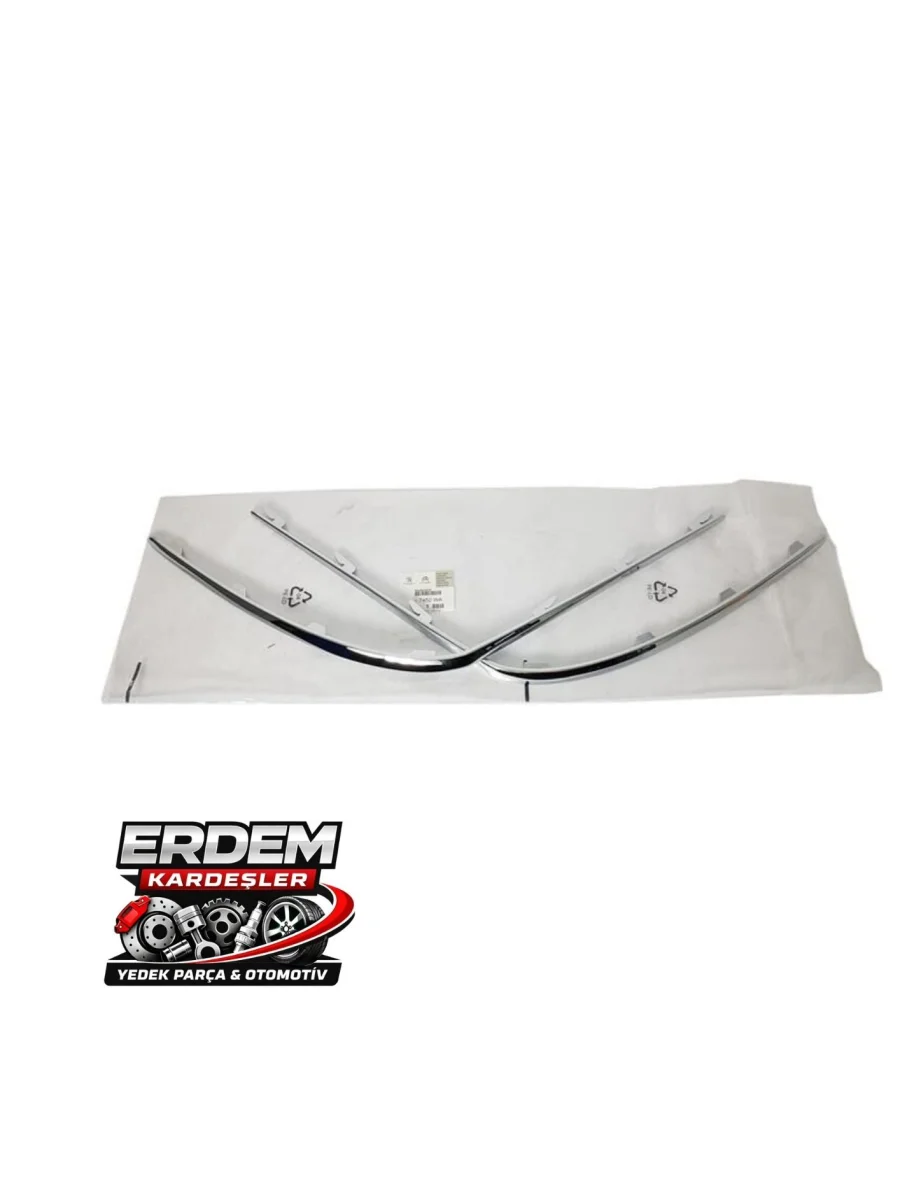 Peugeot 407 Sedan Arka Tampon Nikelaj Krom Çıta Takımı (2 Parça Komple - %100 Orijinal PSA - 7452.WA)