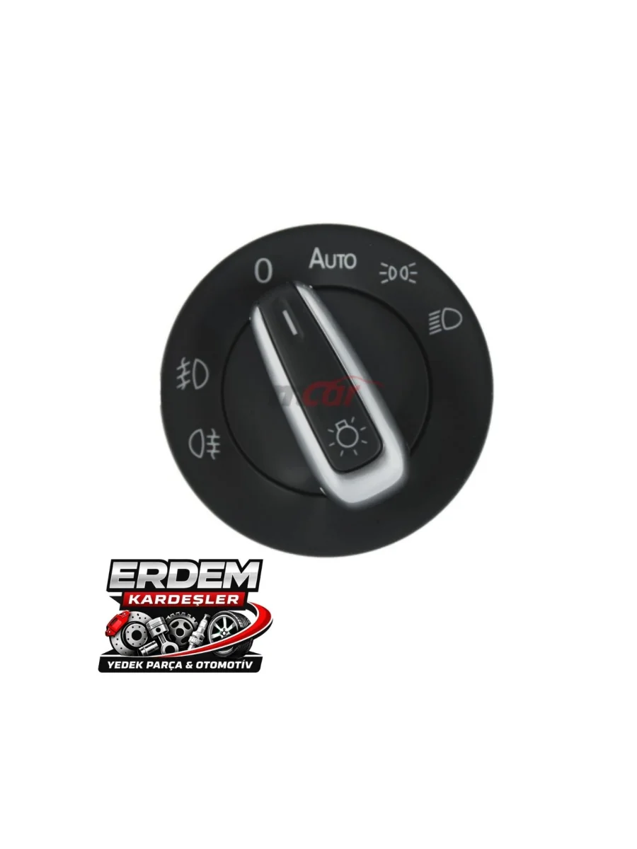 VW Golf 6 Otomatik Sis Far Anahtarı Kromlu | 3C8941431
