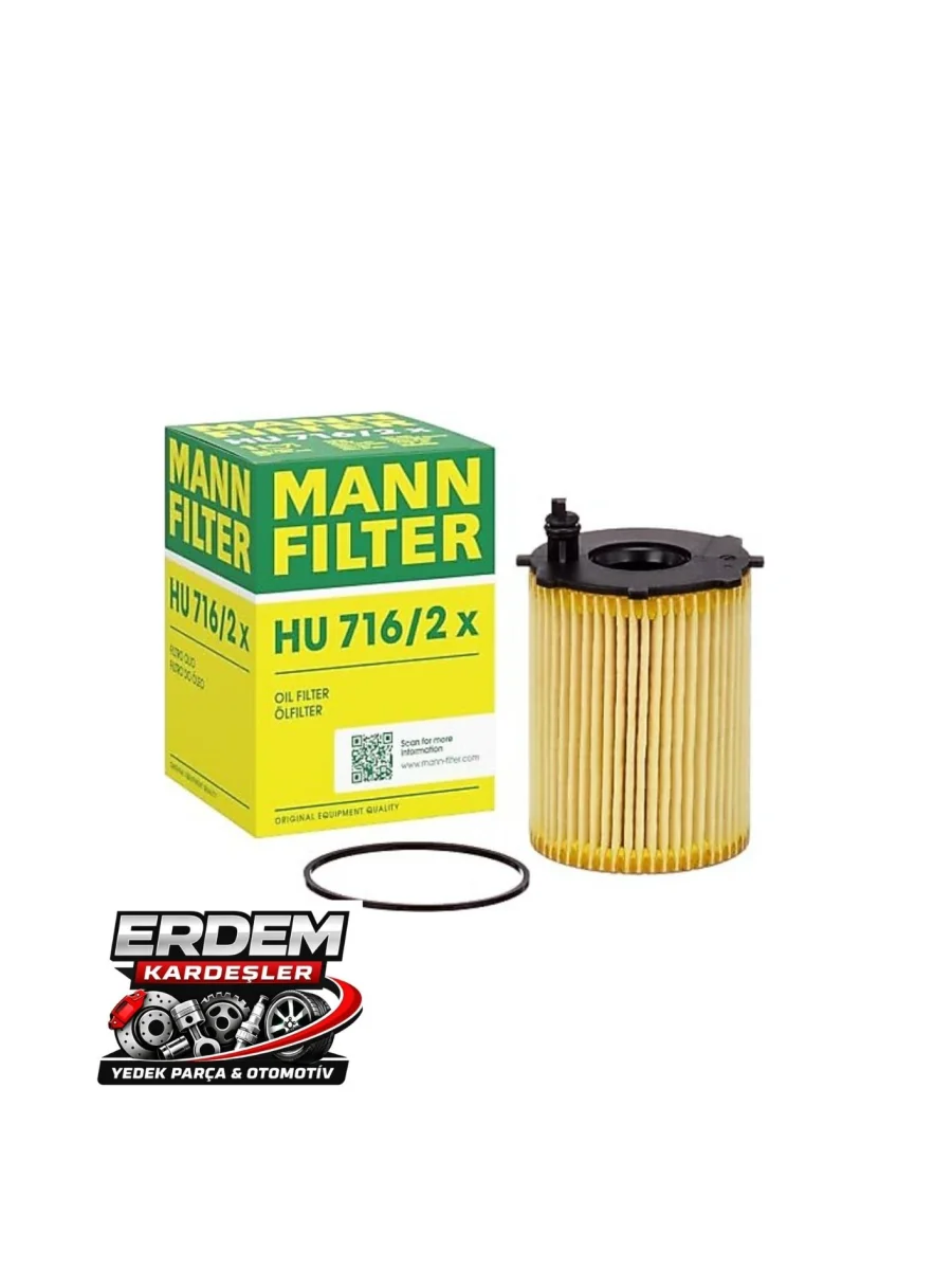Peugeot & Citroen 1.6 HDi Yağ Filtresi Eleman Tip (MANN-FILTER HU 716/2 x - %100 Orijinal)