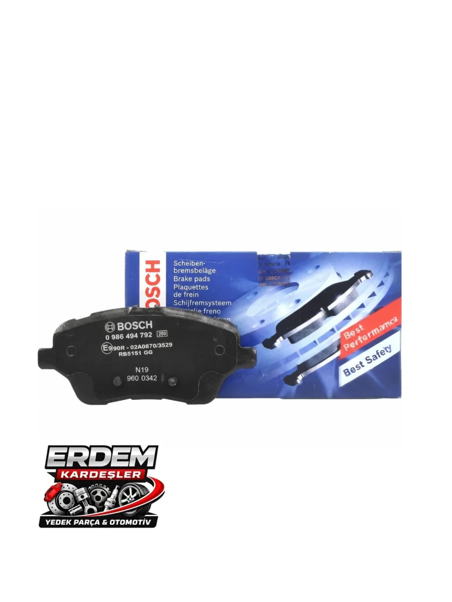 Ford Fiesta (2017>) / Courier (2014>) / B-Max (2012>) Ön Fren Balatası İthal 1. Sınıf